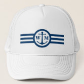 Blue Anchor Monogram Logo Pet (Voorkant)