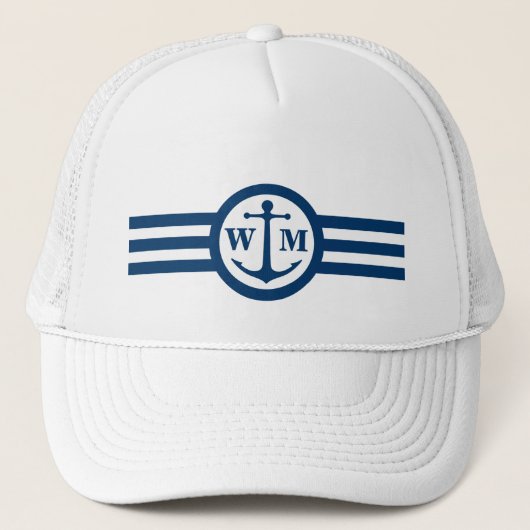Blue Anchor Monogram Logo Pet (Voorkant)