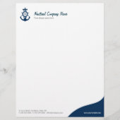 Blue Anchor Nautical letterhead Briefhoofd Ontwerp (Voorkant)