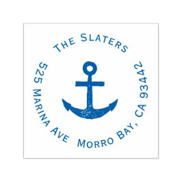Blue Anchor Nautical Return-adres Zelfinktende Stempel