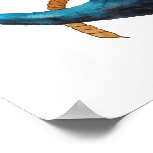 Blue Anchor Print (Hoek)