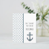 Blue Anchor zal je mijn Bridesmaid zijn (Staand voorkant)