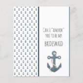 Blue Anchor zal je mijn Bridesmaid zijn (Voorkant)