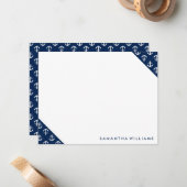 Blue Anchors Patroonkaarten Notitiekaartje (Voorkant / Achterkant in situ)