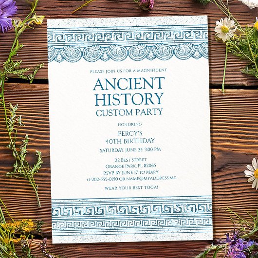 Blue Ancient history custom party Kaart