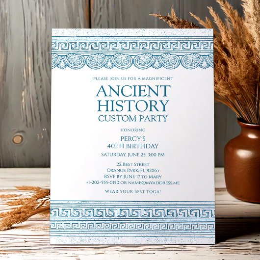 Blue Ancient history custom party Kaart
