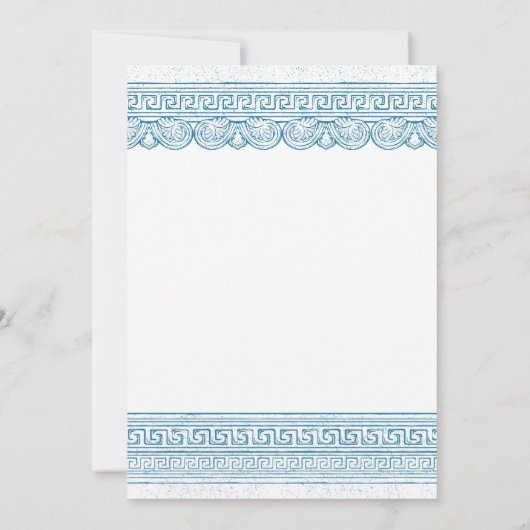 Blue Ancient history custom party Kaart (Achterkant)