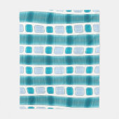 Blue and Aqua Modern Striped Pattern Blanket Fleece Deken (Voorkant)
