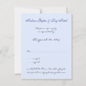 Blue and Aqua Paisley Wedding Invitation RSVP (Achterkant)