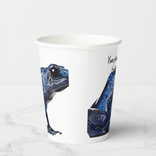 Blue and Black, Blue Poison Dart Frog Papieren Bekers (Rechts)