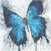 Blue and Black Butterfly Sticker (Voorkant)