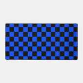 Blue and black checkerboard pattern bureaumat (Voorkant)