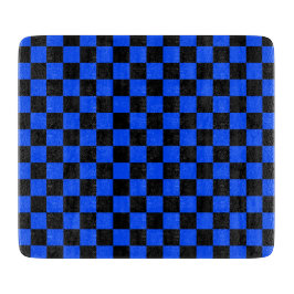 Blue and black checkerboard pattern snijplank