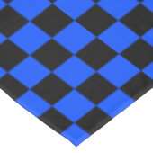 Blue and black checkerboard pattern tafelkleed (Gekanteld)