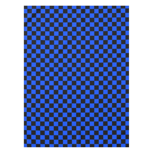 Blue and black checkerboard pattern tafelkleed (Voorkant)
