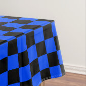 Blue and black checkerboard pattern tafelkleed (Voorbeeld)