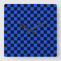 Blue and black checkerboard pattern