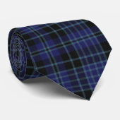 Blue and Black Clan Clark Pset Stropdas (Opgerold)