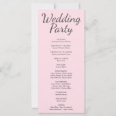 Blue and Black Crescent Moon huwelijksprogramma (Achterkant)