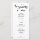 Blue and Black Crescent Moon huwelijksprogramma (Achterkant)