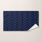 Blue and black diamond pattern bad handdoek (Handdoek)