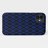 Blue and black diamond pattern Case-Mate iPhone case (Achterkant (horizontaal))
