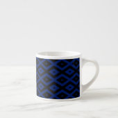 Blue and black diamond pattern espresso kop (Rechts)