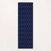 Blue and black diamond pattern yogamat (Voorkant)