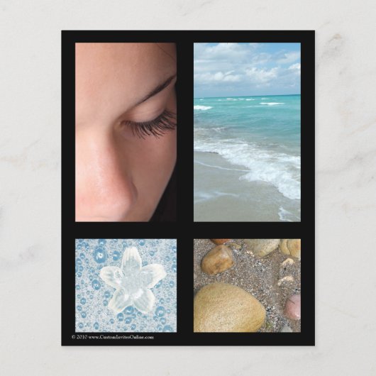 Blue and Black Luxury Spa Resort Theme Flyer (Achterkant)