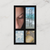 Blue and Black Luxury Spa Resort Theme Visitekaartje (Achterkant)