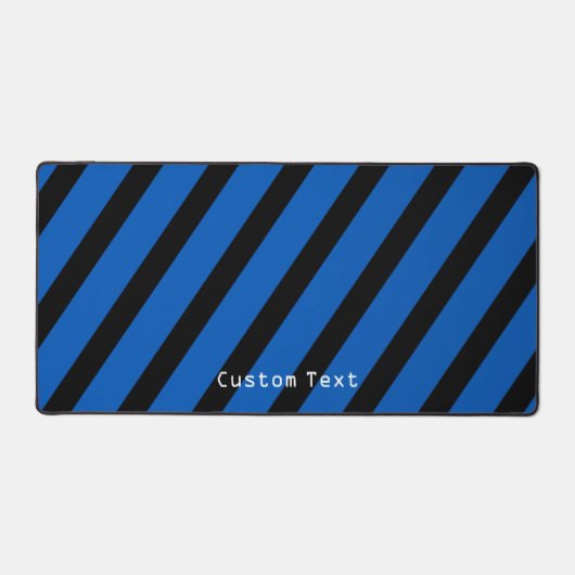 Blue and Black Stripes Computer Text Bureaumat (Voorkant)
