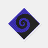 Blue and Black Swirl Pattern Napkins Servetten (Hoek)