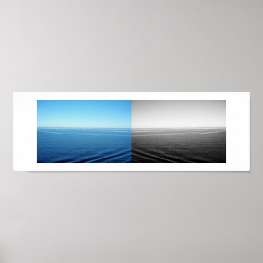 Blue and Black Velvet Reflection Photography Poster (Voorkant)