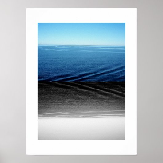 Blue and Black Velvet Reflection Photography Poster (Voorkant)