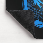 Blue and Black Yin Yang Koi Fish Muismat (Hoek)