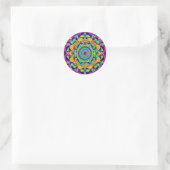 Blue and Bold Mandala Classic Round Sticker (Tas)
