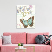 Blue and Brown Butterfly Canvas Afdruk (Insitu (Woonkamer))