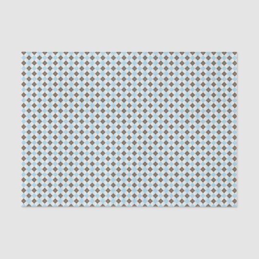 Blue and Brown Classic Argyle Pattern Tissuepapier (Voorkant)