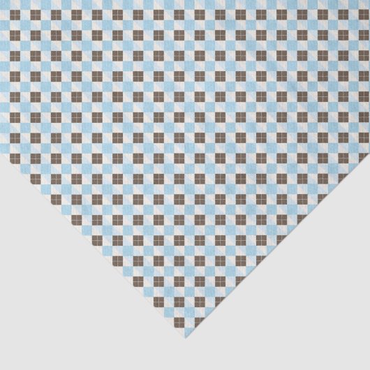 Blue and Brown Classic Argyle Pattern Tissuepapier (Detail)