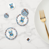 Blue and Brown Crocheted Teddy Bear It's a Boy Confetti (Groep)