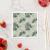 Blue and Brown Pinecone Winter Pattern Servet (Insitu)