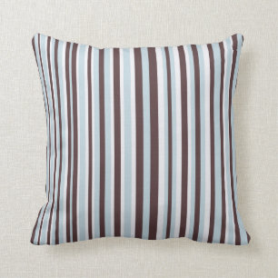 Blue and Brown Stripe American MoJo Pillow Kussen