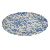 Blue and Cream Floral Toile de Jouy Snijplank (Hoek)