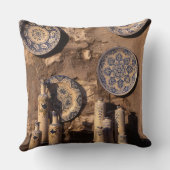 Blue and Cream Pottery Umbria Poster Plaque Kussen (Achterkant)