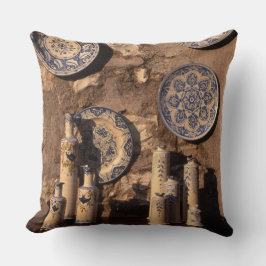 Blue and Cream Pottery Umbria Poster Plaque Kussen