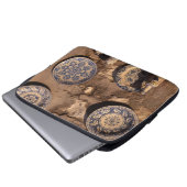 Blue and Cream Pottery Umbria Poster Plaque Laptop Sleeve (Voorkant onderkant)