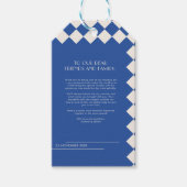 Blue and Cream Retro Bold Liefde & Bedankt Wedding Cadeaulabel (Voorkant)