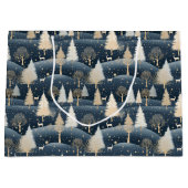 Blue and Cream Snowy Fields  Groot Cadeauzakje (Voorkant)