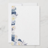 Blue and Cream Waterverf Save-the-Date Invitation Kaart (Achterkant)