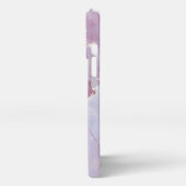 blue and dusty pink gold marble personalized  iPhone hoesje (Linkerkant)